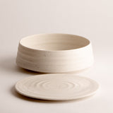 Box or duo of bowl and plate STRACCIATELLA