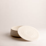 Box or duo of bowl and plate STRACCIATELLA