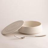 Box or duo of bowl and plate STRACCIATELLA